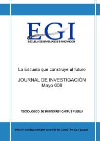 Journal de Investigación de la Escuela de Graduados e Innovación. Mayo 2008 | Biblioteca Virtual Miguel de Cervantes