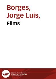 Films / Jorge Luis Borges | Biblioteca Virtual Miguel de Cervantes