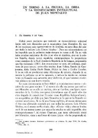 En torno a la figura, la obra y la significación intelectual de Juan Montalvo / José Luis Abellán | Biblioteca Virtual Miguel de Cervantes
