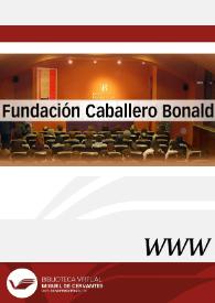 Fundación Caballero Bonald | Biblioteca Virtual Miguel de Cervantes