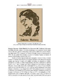 Federica Montseny i Mañé [editora] (Madrid, 1905 - Toulouse, 1994) [Semblanza] / Ignacio C. Soriano Jiménez | Biblioteca Virtual Miguel de Cervantes