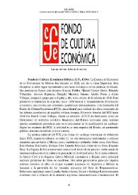 Fondo de Cultura Económica (México, D. F., 1934) [Semblanza] / Gustavo Sorá | Biblioteca Virtual Miguel de Cervantes