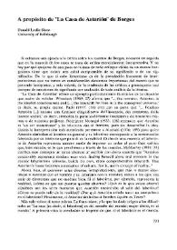 A propósito de "La Casa de Asterión" de Borges / Donald Leslie Shaw  | Biblioteca Virtual Miguel de Cervantes