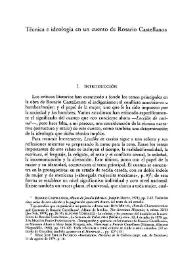 Técnica e ideología en un cuento de Rosario Castellanos / Eileen M. Zeitz | Biblioteca Virtual Miguel de Cervantes