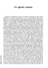 La agonía sonora / Abelardo Castillo | Biblioteca Virtual Miguel de Cervantes