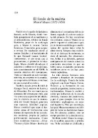 Cuadernos hispanoamericanos, núm. 605 (noviembre 2000). El fondo de la maleta. Marcel Mauss (1872-1950) | Biblioteca Virtual Miguel de Cervantes