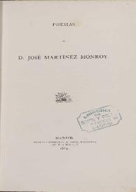 Poesias / de José Martínez Monroy | Biblioteca Virtual Miguel de Cervantes