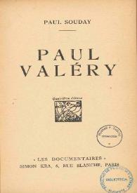 Paul Valéry / Paul Souday | Biblioteca Virtual Miguel de Cervantes