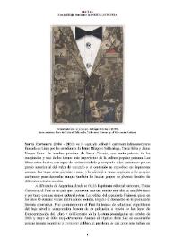 Sarita Cartonera (2004 - 2011) [Semblanza] / Ksenija Bilbija | Biblioteca Virtual Miguel de Cervantes
