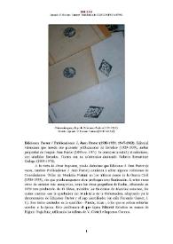 Ediciones Pastor - Publicaciones J. Juan Pastor (1938-1939; 1947-1963) [Semblanza] / Ignacio C. Soriano Jiménez | Biblioteca Virtual Miguel de Cervantes