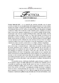 Ficticia Editorial (2001- ) [Semblanza] / Tomás Granados Salinas | Biblioteca Virtual Miguel de Cervantes