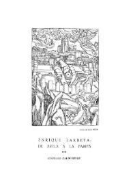 Enrique Larreta: de Ávila a la Pampa / por Gonzalo Zaldumbide | Biblioteca Virtual Miguel de Cervantes