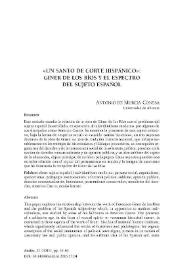 "Un santo de corte hispánico": Giner de los Ríos y el espectro del sujeto español / Antonio de Murcia Conesa | Biblioteca Virtual Miguel de Cervantes