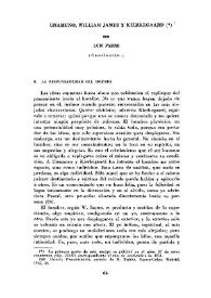 Unamuno, William James y Kierkegaard / por Luis Farré | Biblioteca Virtual Miguel de Cervantes