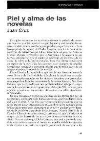 Piel y alma de las novelas / Juan Cruz | Biblioteca Virtual Miguel de Cervantes