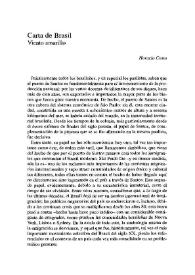 Carta de Brasil. Viento amarillo / Horacio Costa; traducción Juan Malpartida | Biblioteca Virtual Miguel de Cervantes