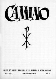 Camino: Boletín del Consejo Diocesano de los Hombres de Acción Católica. Núm. 8, agosto de 1955 | Biblioteca Virtual Miguel de Cervantes