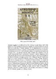 Afrodisio Aguado, S. A. (1914-¿?) [Semblanza] / Marta Olivas | Biblioteca Virtual Miguel de Cervantes