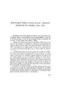 Epistolario Emilia Pardo Bazán-Augusto González Linares (1876-1878) / Pilar Faus | Biblioteca Virtual Miguel de Cervantes