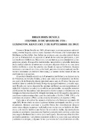 Brian John Dendle (Oxford, 30 de marzo de 1936-Lexington, Kentucky, 3 de septiembre de 2013) / Salvador García Castañeda | Biblioteca Virtual Miguel de Cervantes