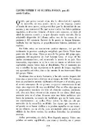 Cintio Vitier y su última poesía / por Ricardo Gullón | Biblioteca Virtual Miguel de Cervantes