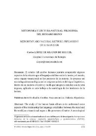 Metonimia y lectura natural: filogenia del humano signo / Carlos López de Silanes de Miguel | Biblioteca Virtual Miguel de Cervantes