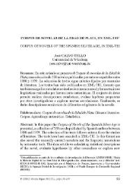 Corpus de novelas de la Edad de Plata en XML-TEI / José Calvo Tello | Biblioteca Virtual Miguel de Cervantes