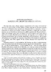 Antonio Machado, maestro del librepensamiento poético / Víctor García de la Concha | Biblioteca Virtual Miguel de Cervantes