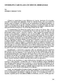 Geografía carcelaria de Miguel Hernández / Enrique Cerdán Tato | Biblioteca Virtual Miguel de Cervantes