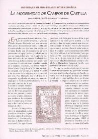 La modernidad de "Campos de Castilla" / Javier Huerta Calvo | Biblioteca Virtual Miguel de Cervantes