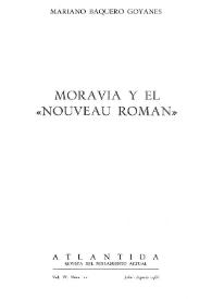 Moravia y el "Nouveau roman"  / Mariano Baquero Goyanes | Biblioteca Virtual Miguel de Cervantes