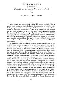"Espadaña" (1944-1951) (Biografía de una revista de la poesía y crítica)   / por Víctor G. de la Concha | Biblioteca Virtual Miguel de Cervantes