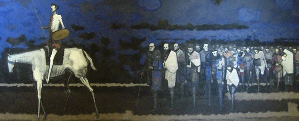 Don Quijote en el exilio mural de Antonio Rodríguez Luna