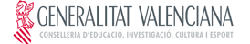 Logo Generalitat Valenciana. Conselleria d'Educació, Investigació, Cultura i Esport