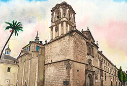 Colegio diocesano Santo Domingo de Orihuela por el pintor Manuel Sola Pérez.