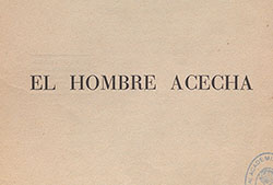 Portada de «El hombre acecha», 1939.