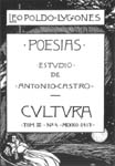 Portada de Leopoldo Lugones, Poesías, Estudio de Antonio Castro, México, Cvltvra, tomo III, n.º 4, 1917