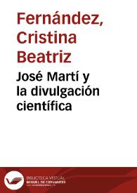 José Martí y la divulgación científica