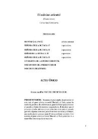 El adivino oriental / Carlos Etxeba | Biblioteca Virtual Miguel de Cervantes