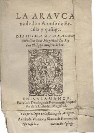 La Araucana / Alonso de Ercilla y Zúñiga | Biblioteca Virtual Miguel de Cervantes