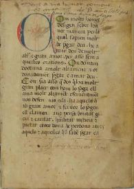 [Libre de oracions e de doctrina d'amar a Deu] / Ramon Llull | Biblioteca Virtual Miguel de Cervantes