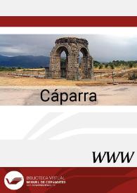 Cáparra. Municipium flavium caperensis / Enrique Cerrillo Martín de Cáceres | Biblioteca Virtual Miguel de Cervantes