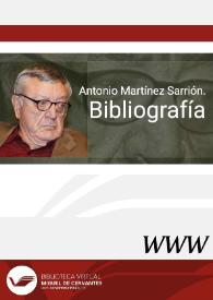 Antonio Martínez Sarrión. Bibliografía / Ángel L. Prieto de Paula | Biblioteca Virtual Miguel de Cervantes