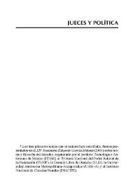 Jueces y política : de la subordinación a la dialéctica | Biblioteca Virtual Miguel de Cervantes