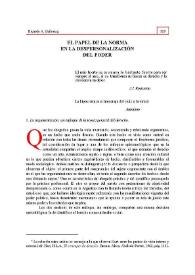 El papel de la norma en la despersonalización del poder | Biblioteca Virtual Miguel de Cervantes