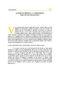 ¿Cómo es posible la legitimidad por vía legalidad? | Biblioteca Virtual Miguel de Cervantes