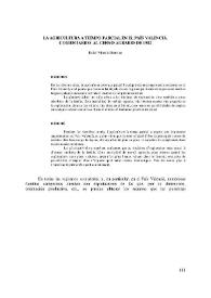 La agricultura a tiempo parcial en el País Valencià. Comentarios al censo agrario de 1982 | Biblioteca Virtual Miguel de Cervantes