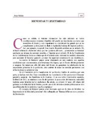 Bienestar y legitimidad | Biblioteca Virtual Miguel de Cervantes