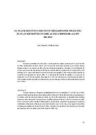 El planeamiento urbano de mediados del siglo XIX : el plan geométrico o de alineaciones de Alcoy de 1849 | Biblioteca Virtual Miguel de Cervantes