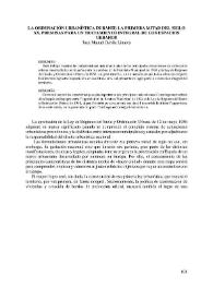 La ordenación urbanística durante la primera mitad del siglo XX. Premisas para un tratamiento integral de los espacios urbanos | Biblioteca Virtual Miguel de Cervantes